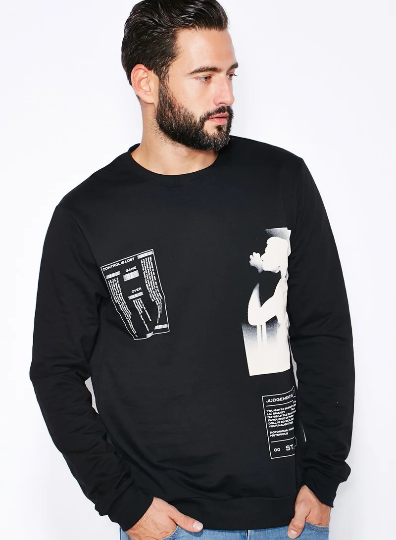 Only & Sons Printed Sweatshirt