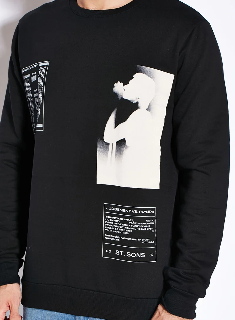 Only & Sons Printed Sweatshirt