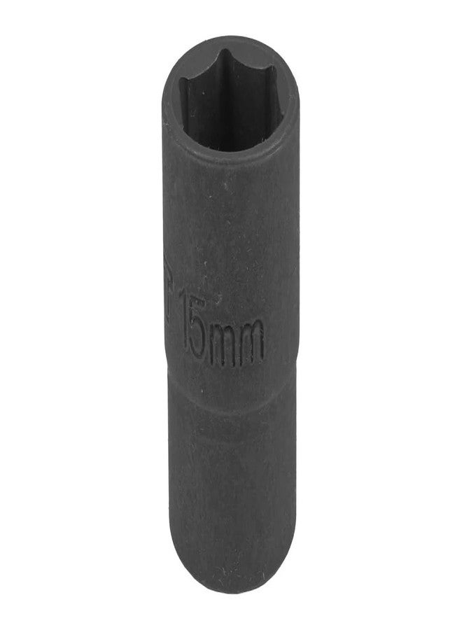 FORCEKRAFT 1/2-Inch Drive Impact Socket, 15mm, 6-Point | Manual & Impact Tool Compatible | Cr-V Steel | Rust-Resistant Finish - Image 1