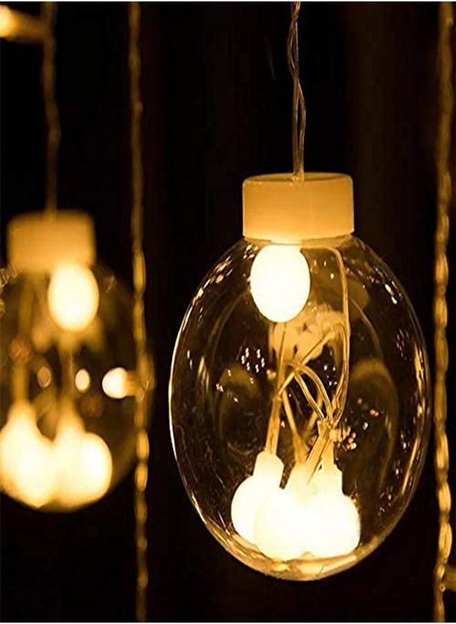 Tiokkss Diwali Decorations for Home with 8 Flashing Modes, Remote Control, USB and Battery Box Powered, Wish Ball Curtain Lights for Wedding Party Bedroom Home Decor  - Image 5
