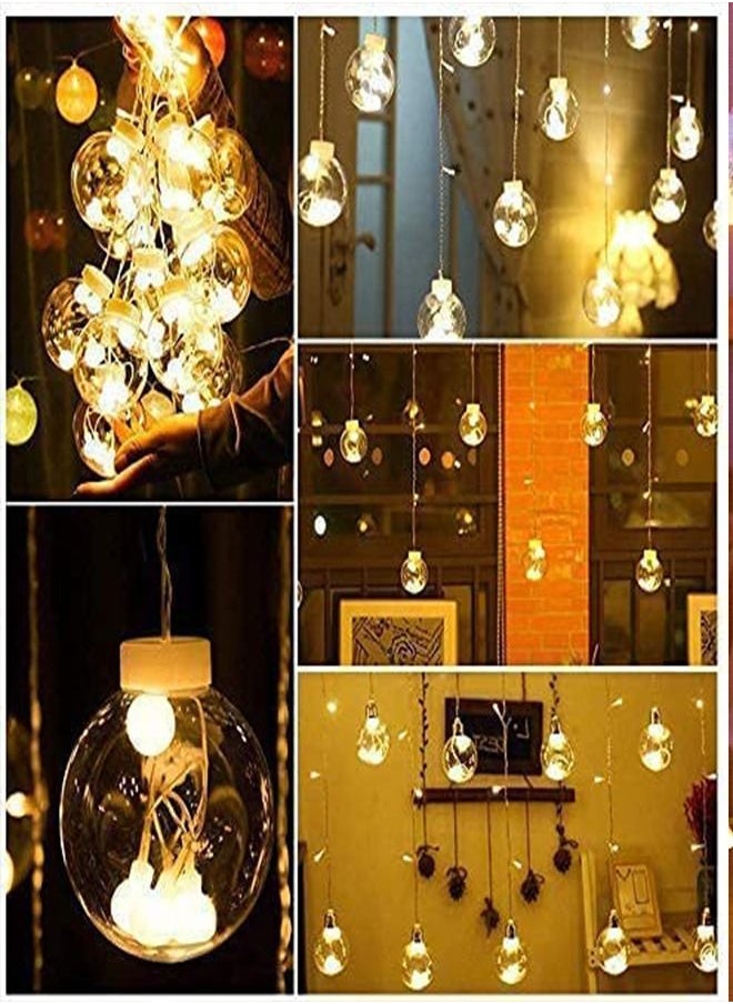 Tiokkss Diwali Decorations for Home with 8 Flashing Modes, Remote Control, USB and Battery Box Powered, Wish Ball Curtain Lights for Wedding Party Bedroom Home Decor  - Image 4
