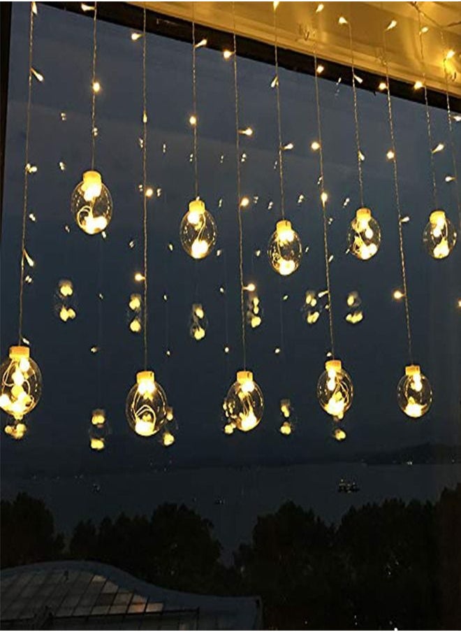 Tiokkss - Diwali Decorations for Home with 8 Flashing Modes, Remote Control, USB and Battery Box Powered, Wish Ball Curtain Lights for Wedding Party Bedroom Home Decor - Image 1