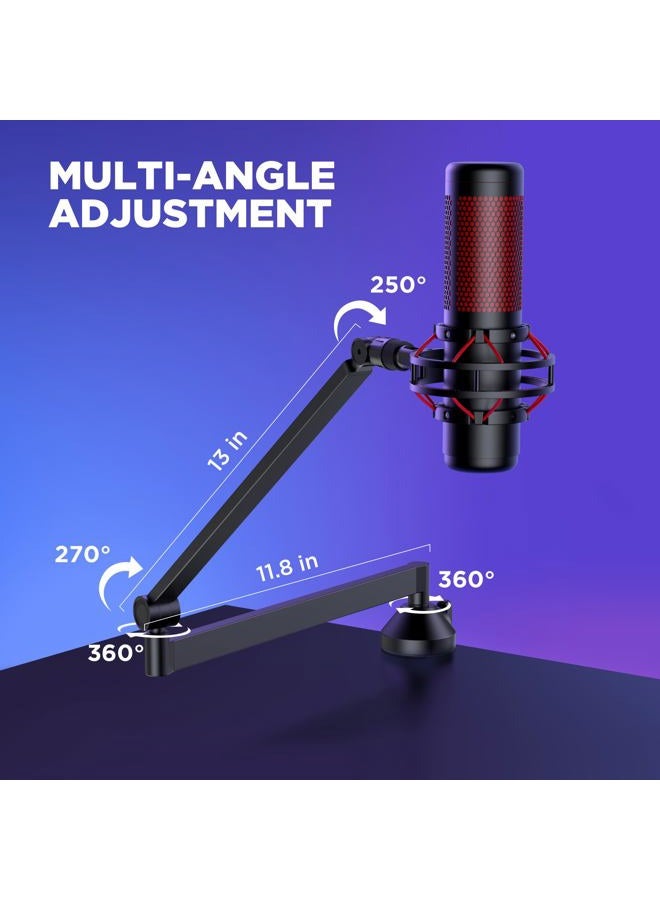 InnoGear Boom Arm, 360° Rotatable Low Profile Mic Arm Microphone Stand, Foldable Desk Microphone Arm for Fifine AM8 K669B Blue Yeti HyperX QuadCast SoloCast AT2020, with Mic Clip 3/8" to 5/8" - Image 5