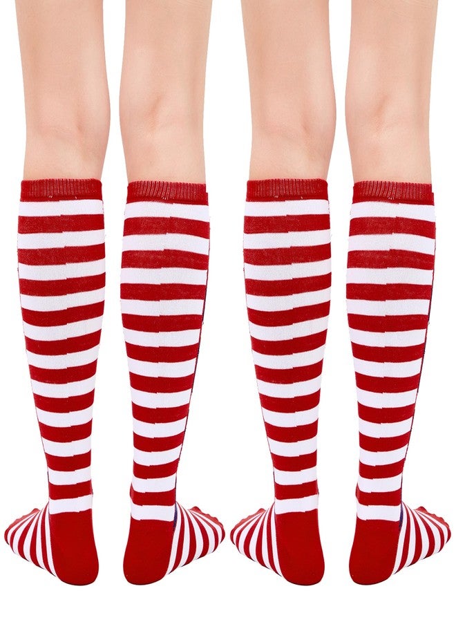 أمريكان تريندز جوارب بنجوم وخطوط العلم الأمريكي للبيسبول والسوفتبول وكرة القدم الأمريكية، مناسبة للشباب والكبار من الأولاد والبنات والنساء والرجال، عبوة من قطعتين - Image 3