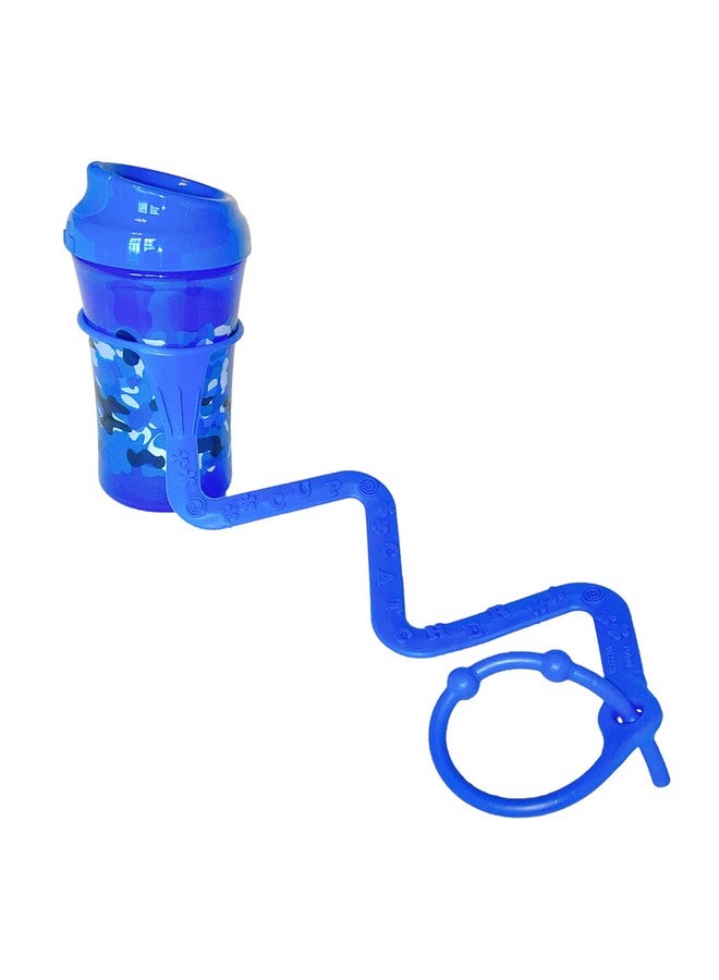 Brilli Baby Cup Catcher Sippy Cup Bottle Toy Pacifier Tether To Attach To Your Stroller Leash Strap To Secure Child'S Items To High Chair Or Car Seat (Navy) - Image 1