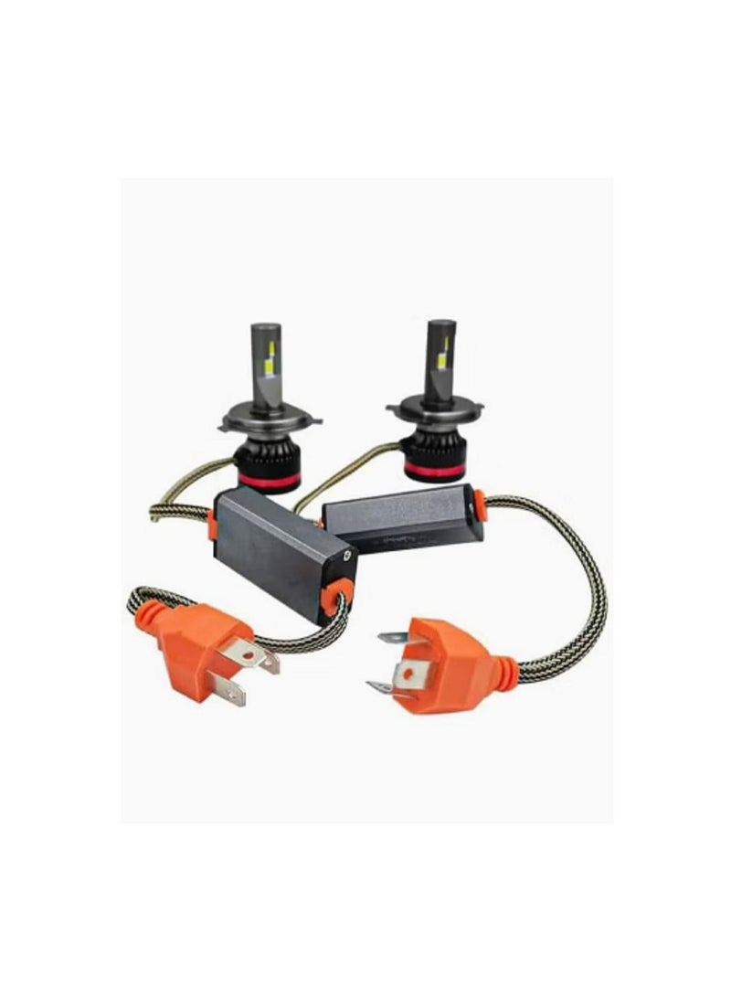 سبايدر مجموعة مصابيح LED امامية للسيارة فائقة السطوع 900 واط من سبايدر ام 8، قاعدة H4 للسيارة العالمية - Image 2