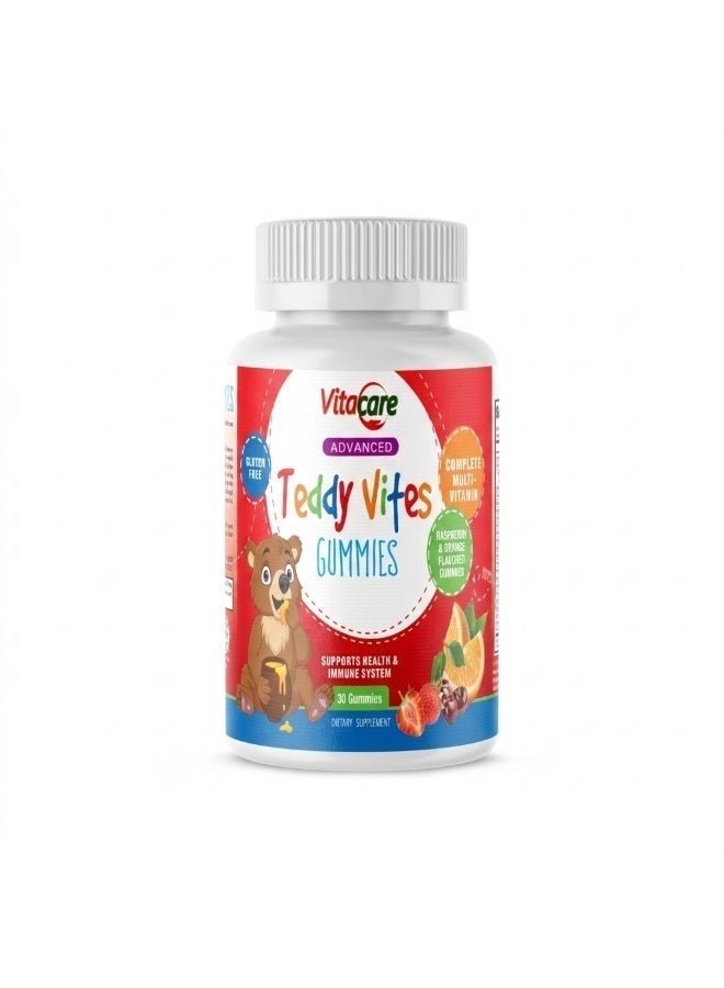 فيتا كير فيتاكير أدفانسد تيدي فايتس – مالتي فيتامين للأطفال على شكل Gummies، تركيبة بجودة أمريكية، في منشأة مسجلة لدى FDA بالولايات المتحدة، Gummies لذيذة للأطفال، للاستخدام اليومي، خالي من الجلوتين - Image 2