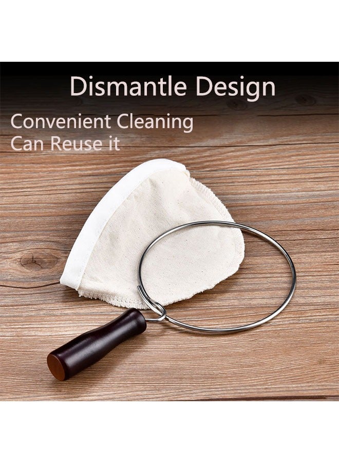Reusable Coffee Filter Bag with Handle, Coffee Filter Super Fine Mesh for Sustainable Brewing - Image 5
