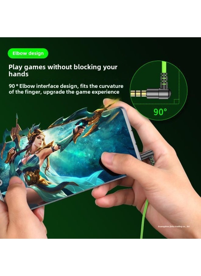Generic - Listening Sound Identification Csgo Special Gaming Headset Wired In-ear Desktop Computer Notebook With Microphone Cf E-sports Cs-Color:Official Standard Configuration-电竞 Green ☆ 3.5mm Round Hole [ ★ Listen To The Sound And Identify The Position. ☆ HiFi Sound Quality] - Image 1