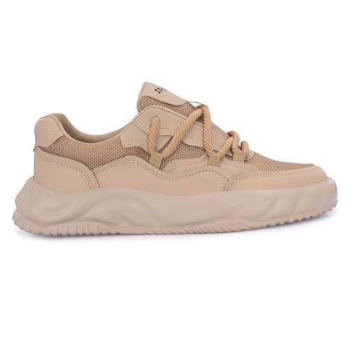 Amico Sneakers for Men | Casual Shoes for Boys | Mens Beige Sneakers - Image 4