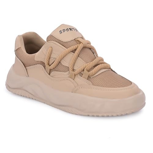 Amico Sneakers for Men | Casual Shoes for Boys | Mens Beige Sneakers - Image 1