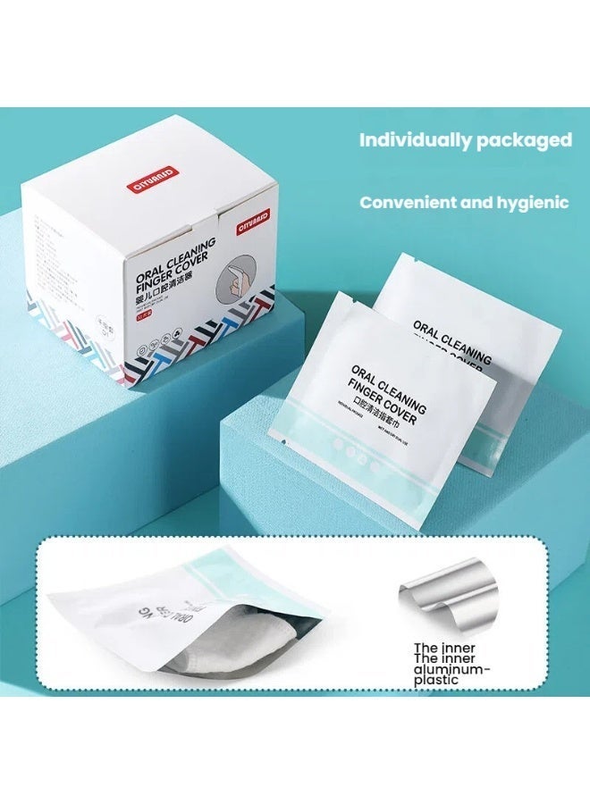 NIBEMINENT 62Pcs Disposable baby oral cleaning Baby Tongue Cleaner, Baby tooth cleaner, Newborn finger set toothbrush, Infant Toothbrush,For Babies and Toddlers - Image 2