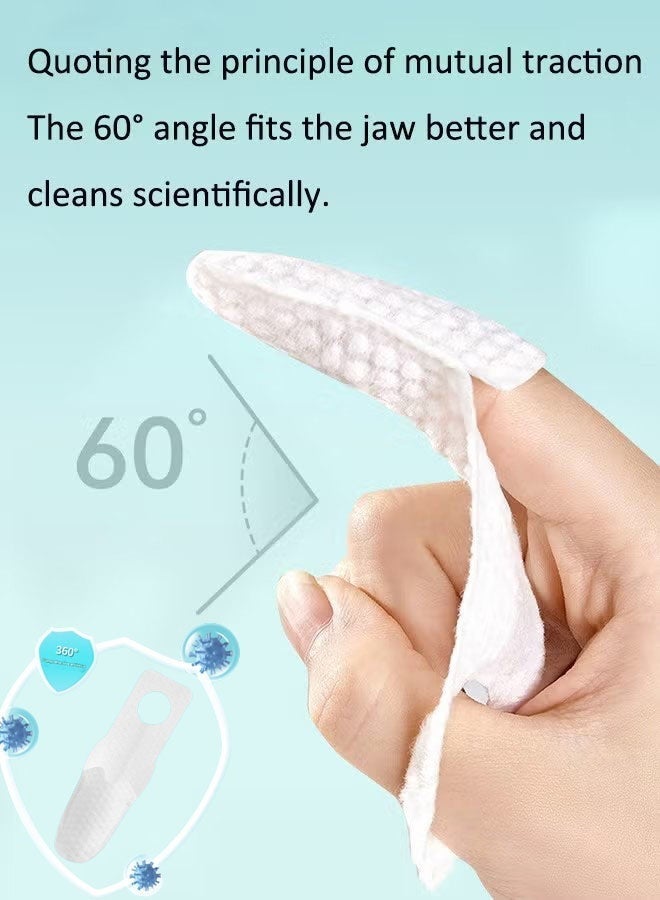 NIBEMINENT 62Pcs Disposable baby oral cleaning Baby Tongue Cleaner, Baby tooth cleaner, Newborn finger set toothbrush, Infant Toothbrush,For Babies and Toddlers - Image 3