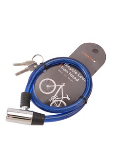 LAWAZIM Heavy-Duty Bicycle Lock with Cable - Iron Head Security Anti-Theft Design 12x65cm - Versatile Bike/Motorcycle Security Solution | Bike Lock Holder Security Cable Lock Cycling Gear Outdoors  - Image 2