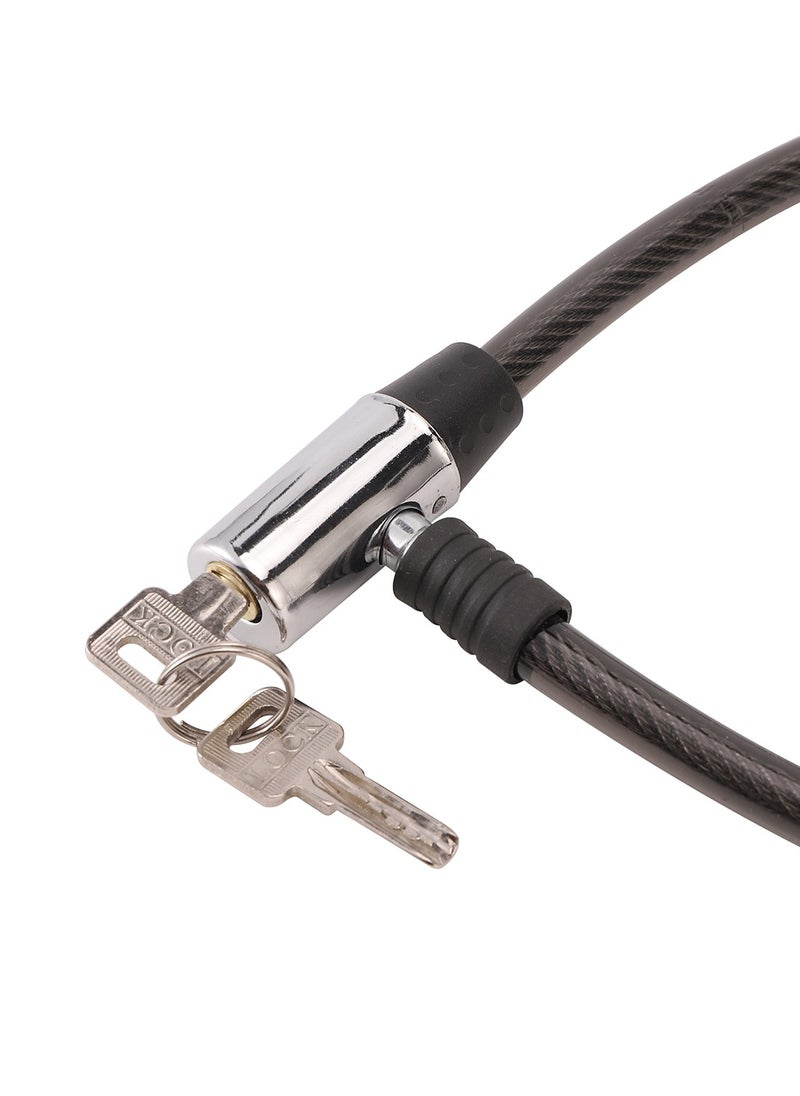 LAWAZIM Heavy-Duty Bicycle Lock with Cable - Iron Head Security Anti-Theft Design 12x65cm - Versatile Bike/Motorcycle Security Solution | Bike Lock Holder Security Cable Lock Cycling Gear Outdoors  - Image 4