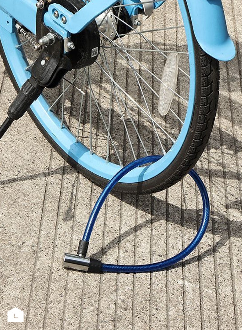 LAWAZIM Heavy-Duty Bicycle Lock with Cable - Iron Head Security Anti-Theft Design 12x65cm - Versatile Bike/Motorcycle Security Solution | Bike Lock Holder Security Cable Lock Cycling Gear Outdoors - Image 5