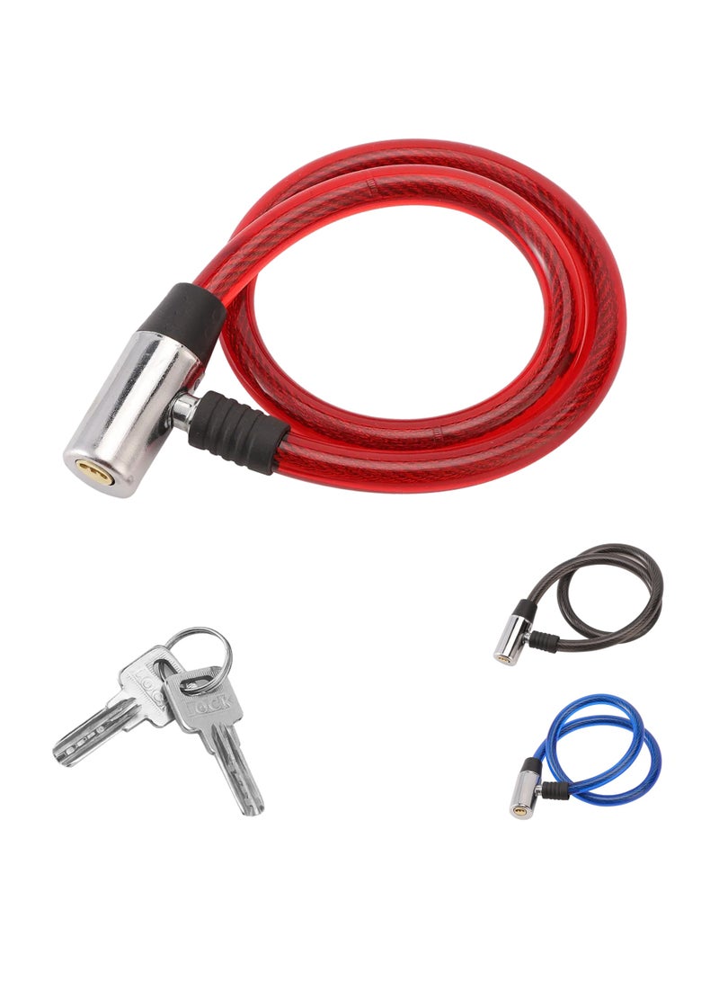 LAWAZIM Heavy-Duty Bicycle Lock with Cable - Iron Head Security Anti-Theft Design 12x65cm - Versatile Bike/Motorcycle Security Solution | Bike Lock Holder Security Cable Lock Cycling Gear Outdoors - Image 1