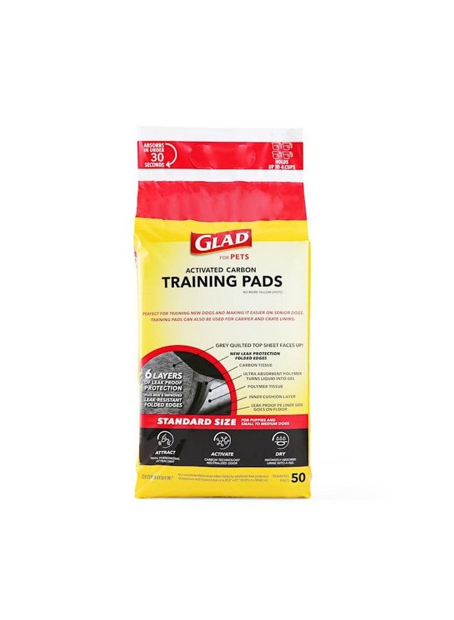 Glad for Pets Black Charcoal Puppy Pads - Super Absorbent Disposable Dog Pee Pads, Potty Training Pads, and Pet Supplies - Dog Pee Pads for Crate Training and Indoor Use 23" x 23" - 50 Count - Image 3