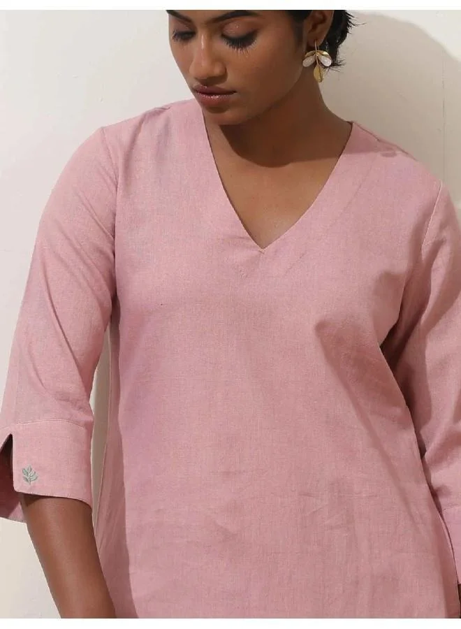 trueBrowns trueBrowns Lilac Cotton Kurta Co-Ord Set