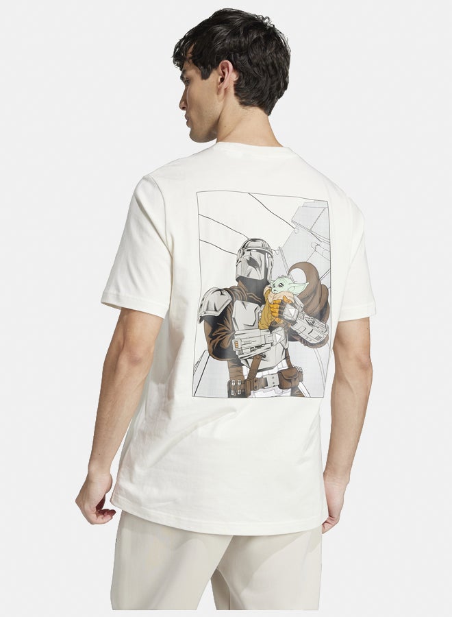 Adidas star wars the mandalorian regular fit back men's graphic t-shirt  - Image 4