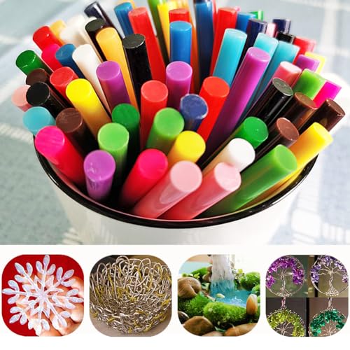Ewparts Opaque Colored Hot Glue Sticks for Hot Glue Gun Mini Hot Melt Glue Sticks Bulk 14 Color 84Pack Glue Gun Sticks Full Size Colored Hot Glue Sticks Hot Glue Sticks for Glue Gun Small Glue Sticks - Image 4