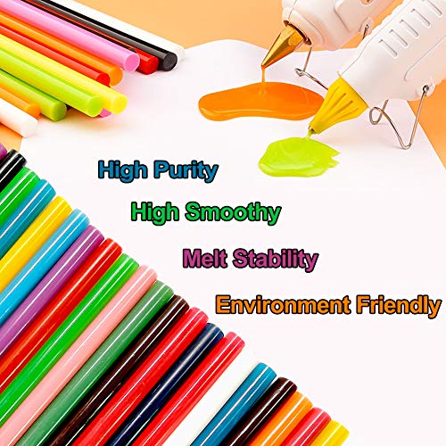 Ewparts Opaque Colored Hot Glue Sticks for Hot Glue Gun Mini Hot Melt Glue Sticks Bulk 14 Color 84Pack Glue Gun Sticks Full Size Colored Hot Glue Sticks Hot Glue Sticks for Glue Gun Small Glue Sticks - Image 3