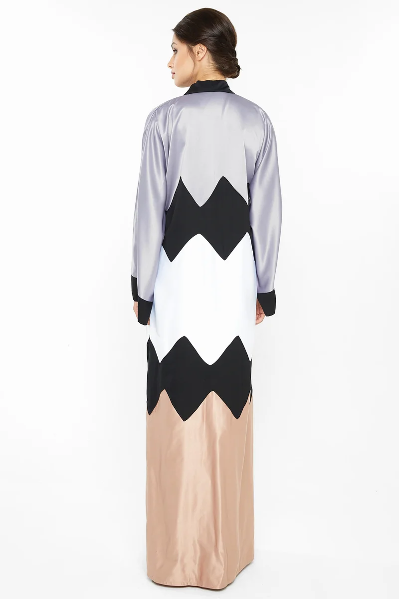 NUKHBAA Multi color Abaya-AJ383A