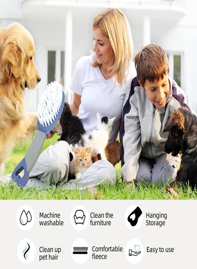 Histotree Blue Dog Brush for Shedding Pet Grooming Tool for Short Haired Dogs and Cats Remove Loose Hair Knots Tangles Clothes Sofa Furniture Pet Hair Removal Brush - Image 5