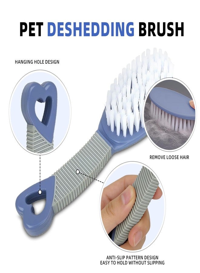 Histotree Blue Dog Brush for Shedding Pet Grooming Tool for Short Haired Dogs and Cats Remove Loose Hair Knots Tangles Clothes Sofa Furniture Pet Hair Removal Brush - Image 2