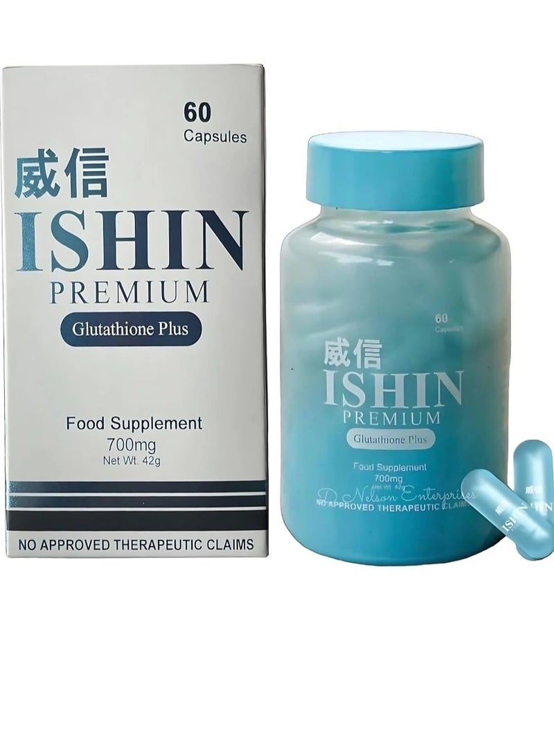 آي شين مكمل غذائي إيشين بريميون جلوتاثيون بلس 700 ملجم/42 جم - Image 3
