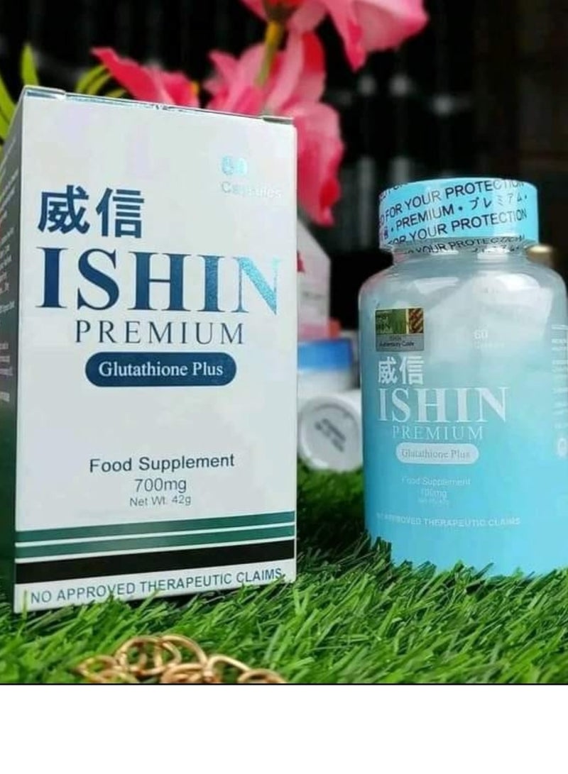 آي شين مكمل غذائي إيشين بريميون جلوتاثيون بلس 700 ملجم/42 جم - Image 1