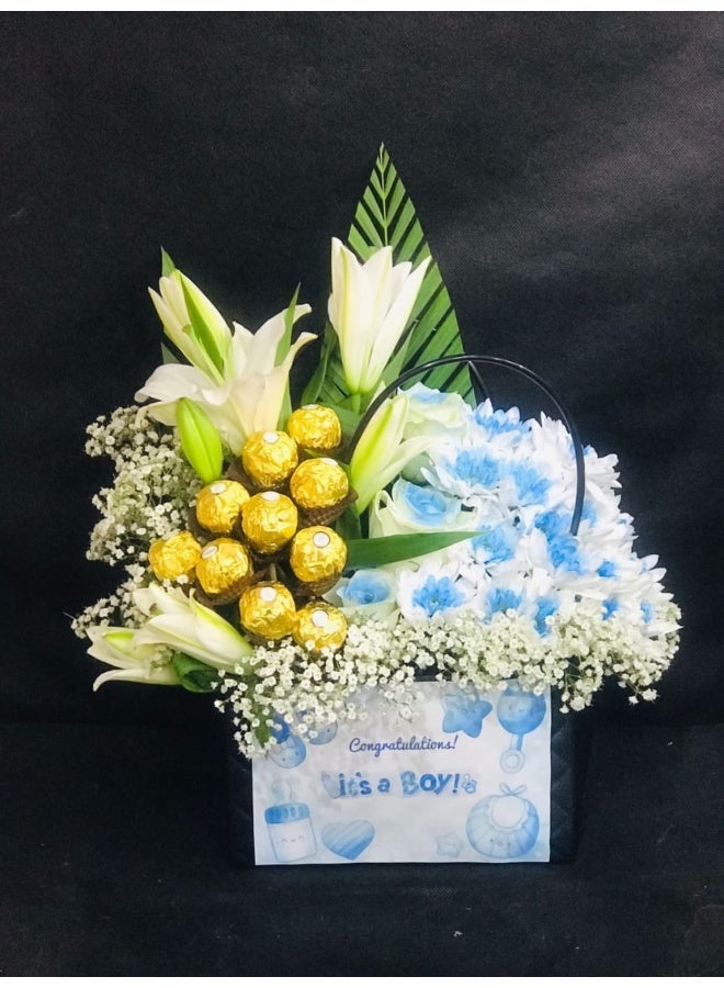 Carmel Flowers Its A Boy Bag - Image 1