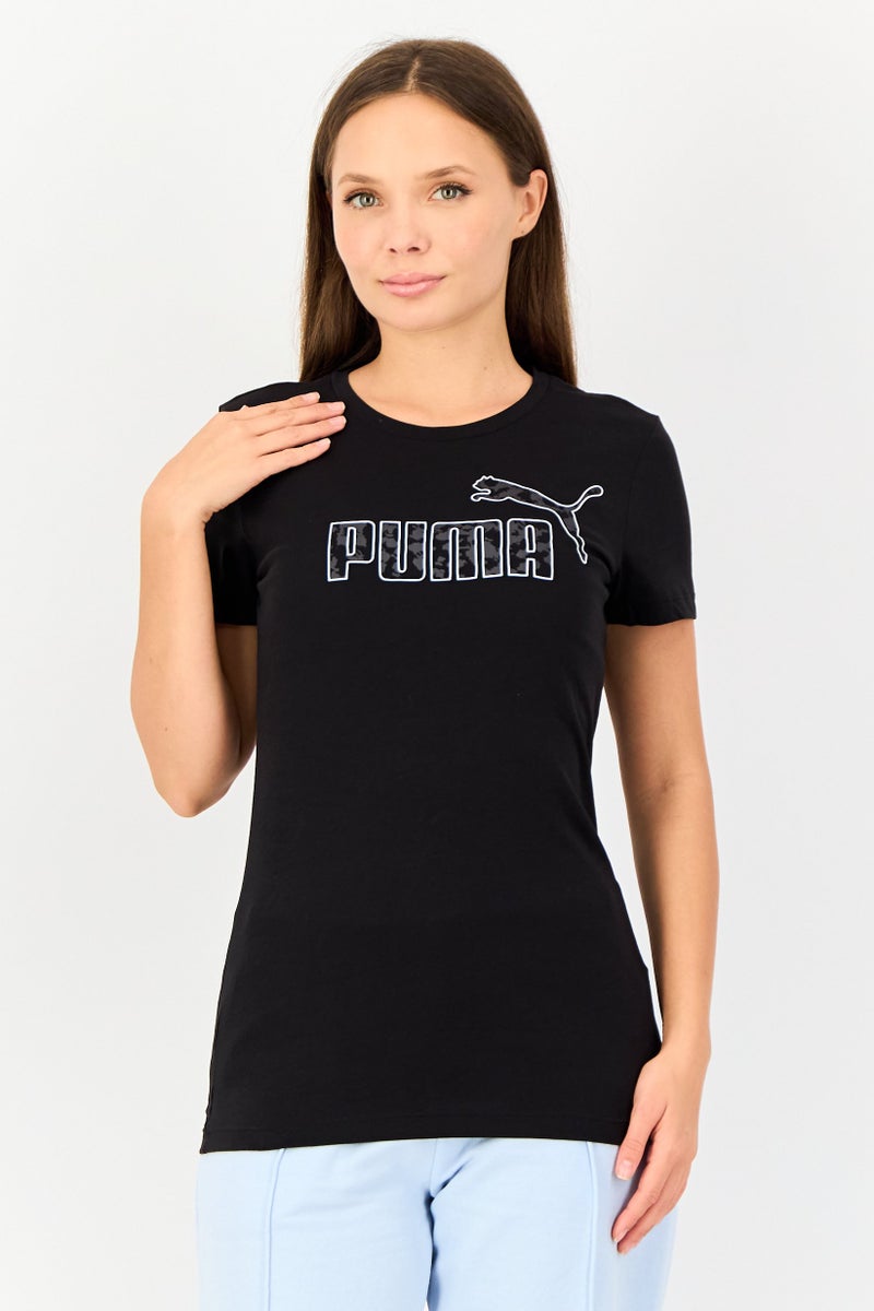 PUMA Women Sportswear Fit Short Sleeve Outdoor T-Shirt , Black - Image 1