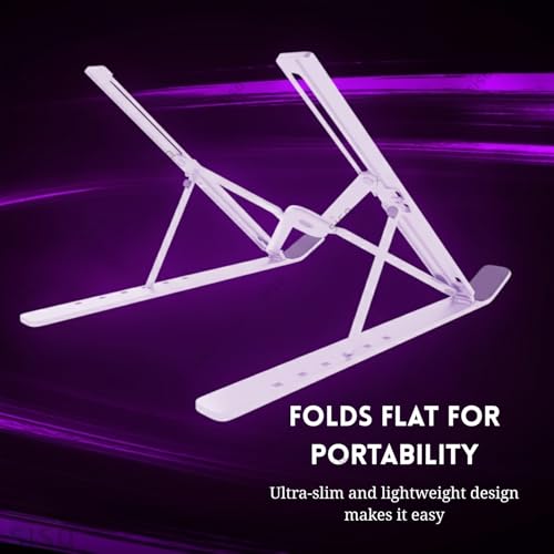 Sisq® Adjustable Laptop Stand, Aluminium, Ergonomic Design, Portable, Lightweight, Heat Dissipation, Compatible with All Laptops. - Image 4