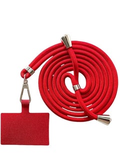 Generic Showday Cell Phone Lanyard, Soft Nylon Crossbody Thick Rope Universal Adjustable Detachable Phone Lanyard, Phone Strap, with Phone Lanyard Patch (Red)  - Image 1