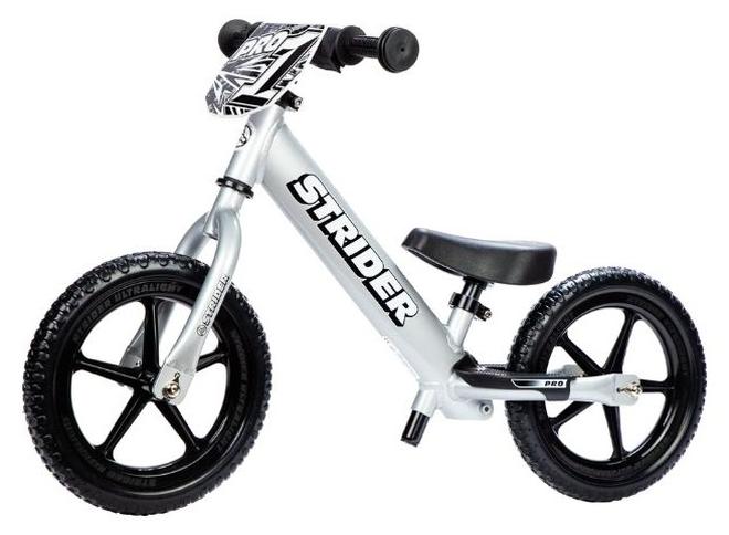 ستردير سترايدر دراجة برو مقاس 12 انش - دراجة توازن بدون دواسة للاطفال من 18 شهر الى 5 سنوات - تتضمن وسادة امان ومقعد مبطن ومقابض صغيرة واطارات مسطحة - تجميع وتعديل بدون ادوات - Image 1