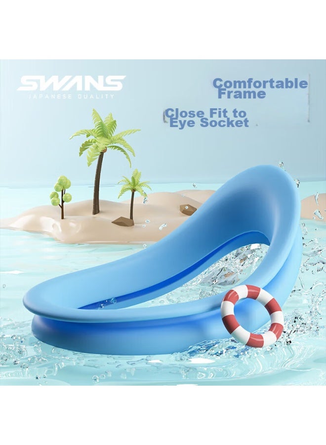 Swans Children's Imported Swimming Goggles And Cap, High-definition Waterproof Anti-fog Swimming Set For Boys And Girls, Seg1-3 Little White Rabbit - Image 3