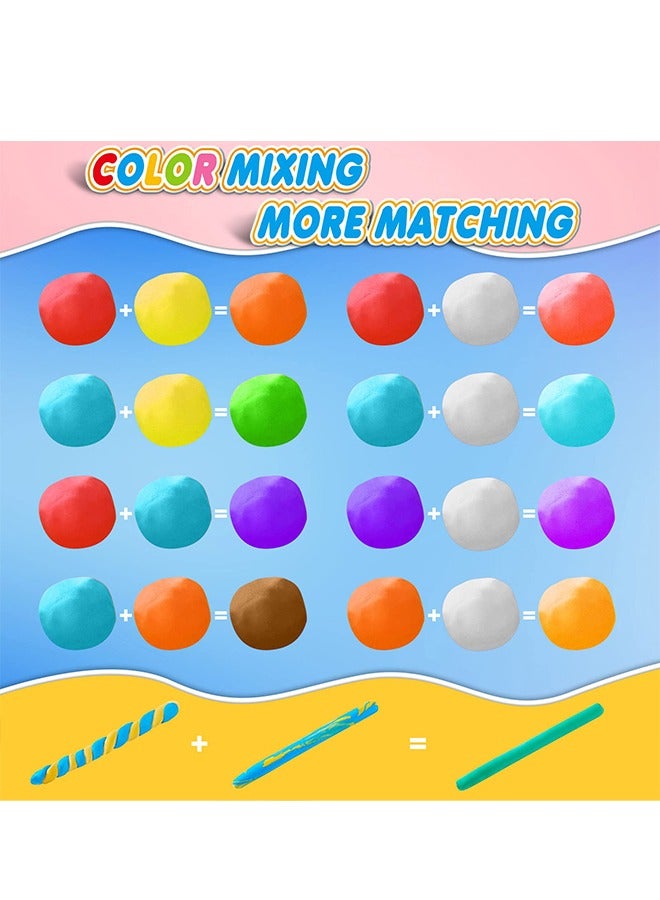 24 Colors Air Dry Clay Ultra Light and Air Dry Clay for Children Non-Toxic and Eco-Friendly Modeling Magical Clay with Tools - Image 3