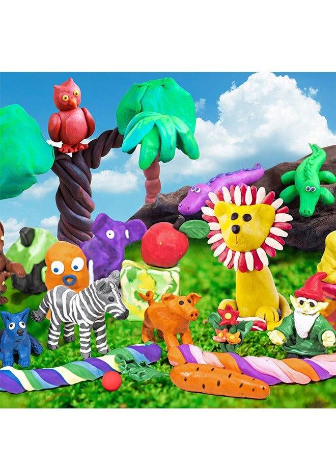 24 Colors Air Dry Clay Ultra Light and Air Dry Clay for Children Non-Toxic and Eco-Friendly Modeling Magical Clay with Tools - Image 5