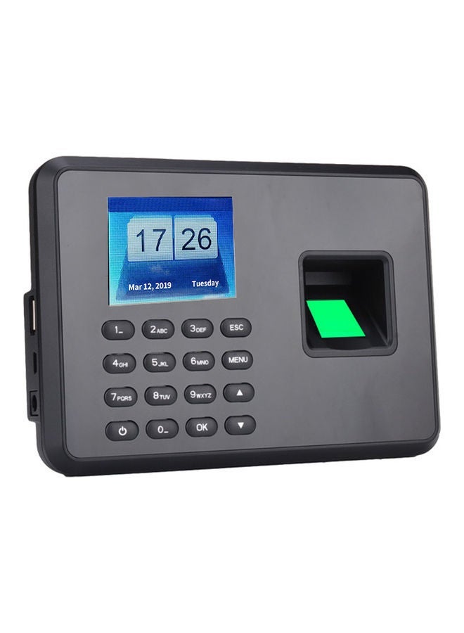 NIBEMINENT Fingerprint Password Attendance Machine Black - Image 1