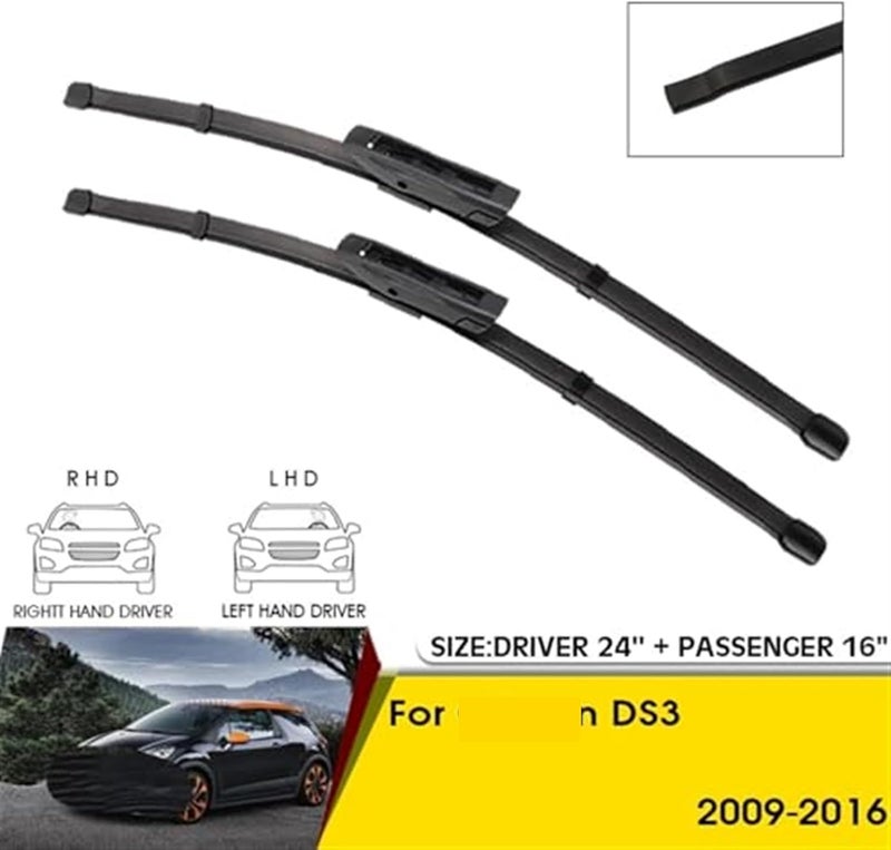 QASULER Car Front Wiper Blades for Citroen DS3 - Image 5