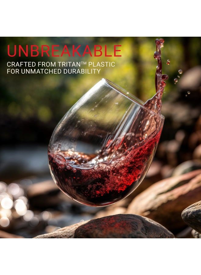 Bravario Unbreakable Tritan Plastic Whiskey Glasses | Shatterproof Double Rocks | Dishwasher-Safe | BPA-free | Perfect for Cocktail Bourbon | 12.5 oz, Set of 8 - Image 4
