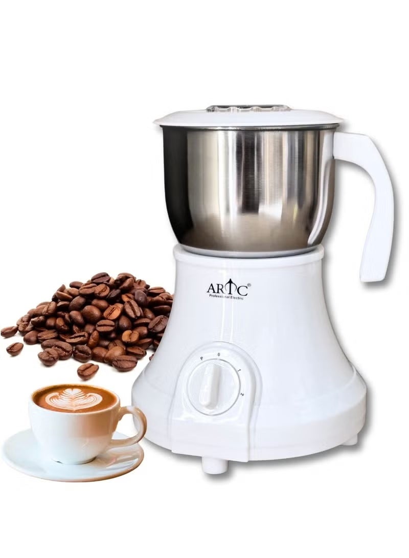 ARTC 600ML Professional Electric Grinding Machine with Stainless Steel Mixing Jar, Efficient Motor, Adjustable Control, Comfortable Handle, Compact Construction, Perfect for Coffee Beans, Spices, Nuts, and Daily Kitchen Use - Image 4