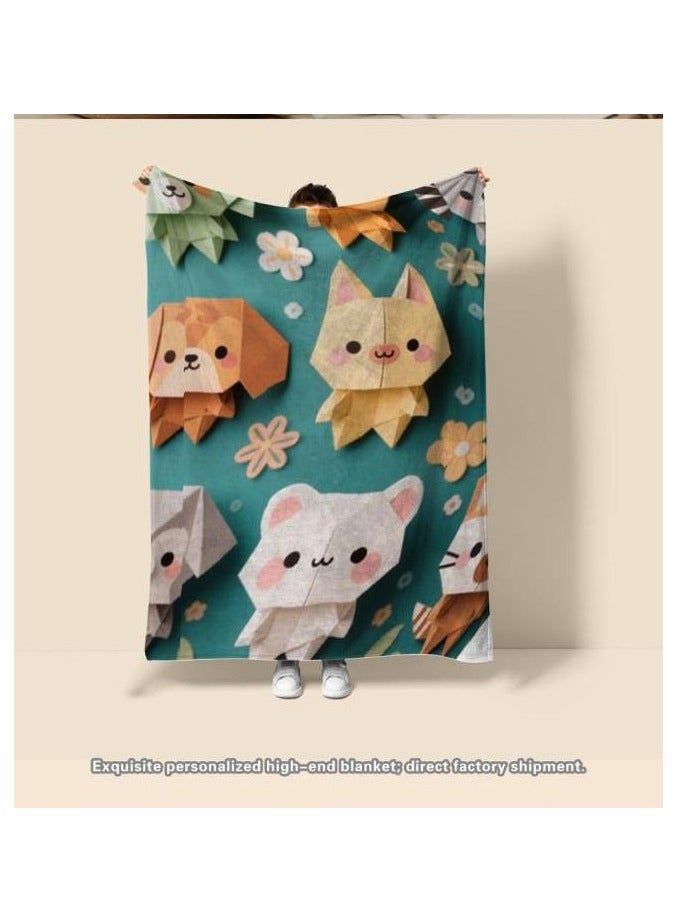 general Baby and children's cartoon flannel thin blanket (warm and comfortable, suitable for sleep, games) 70cm*100cm - 869 - Image 1