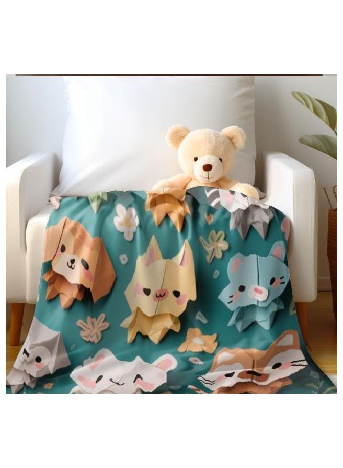 general Baby and children's cartoon flannel thin blanket (warm and comfortable, suitable for sleep, games) 70cm*100cm - 869 - Image 3