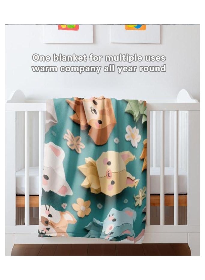 general Baby and children's cartoon flannel thin blanket (warm and comfortable, suitable for sleep, games) 70cm*100cm - 869 - Image 4