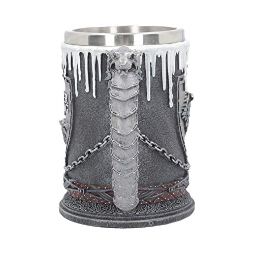 Nemesis Now House Stark Tankard Game of Thrones Mug 20cm Black Resin wstainless steel insert 1 Count Pack of 1 - Image 3