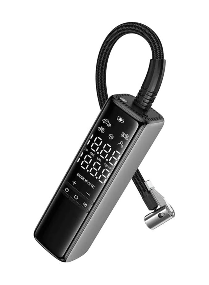 بوروفون مضخة الهواء الذكية BOROFONE FC1 Flow - سوداء - Image 1