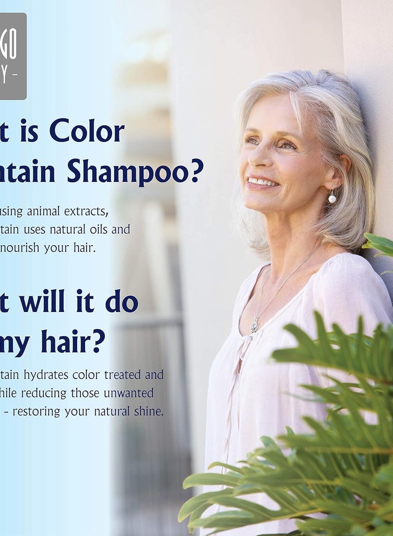Ever Ego Italy Color Maintain Silver Shampoo For Bleached, Blonde and Grey Hair | Revitalizing And Moisturizing Hair Care Product For Men And Women | 1L Bottle - Image 2
