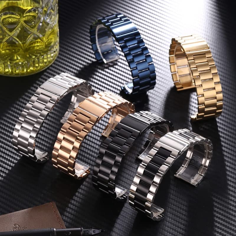 PEFKO PSS90 22MM Stainless Steel Heavy Metal Chain Loop Bands / Straps Compatible with Noise Colorfit Pulse 2 Max / Huawei GT2(46mm) / Honor Magic Watch 2(46mm) / Noise Pulse Go Buzz / Boat Flash / Xtend / Xtend Pro / Noise Colorfit Ultra Fireboltt Rage / Fireboltt Phoenix / Noise Colorfit Pulse Grand / Noise Colorfit Pulse 2 Max Smart Watch & All 22mm lug Watches (BLACK, 22MM [ HEAVY METAL CHAIN ]) - Image 4